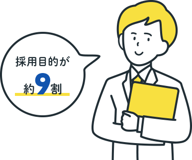 採用目的が約9割